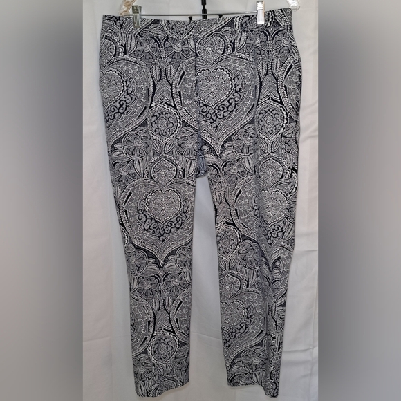 Talbots Pants - Talbots Black and White Patterned Ankle Pants